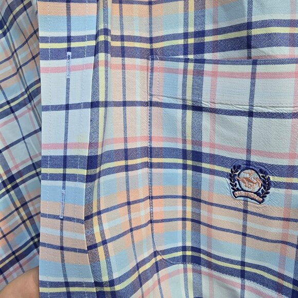 Cinch XL Short Sleeved Button Down Sport Shirt Plaid Pattern - Picture 5 of 7